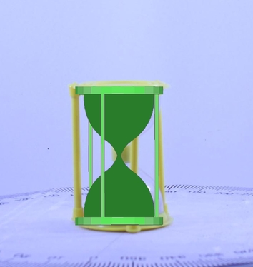 hourglass superimposed