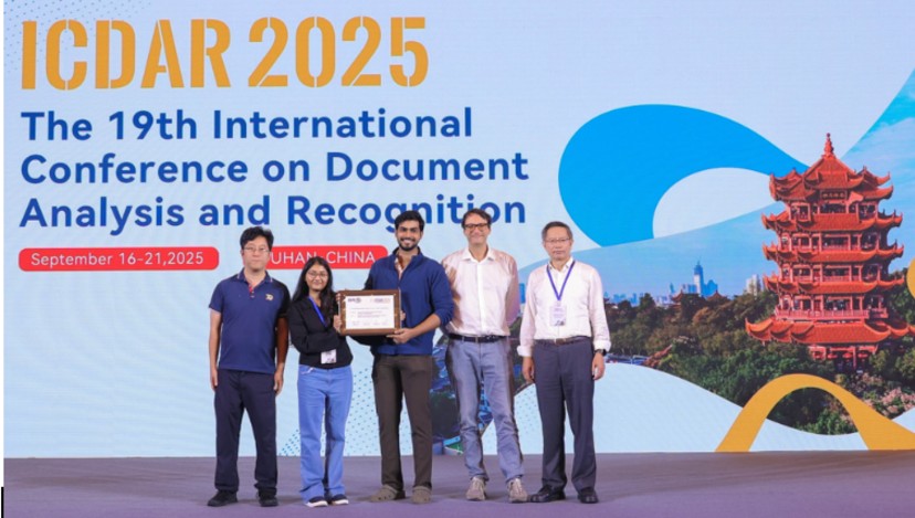 Sahithi Kukkala Wins Student Runner-Up at ICDAR 2025 Award Giving